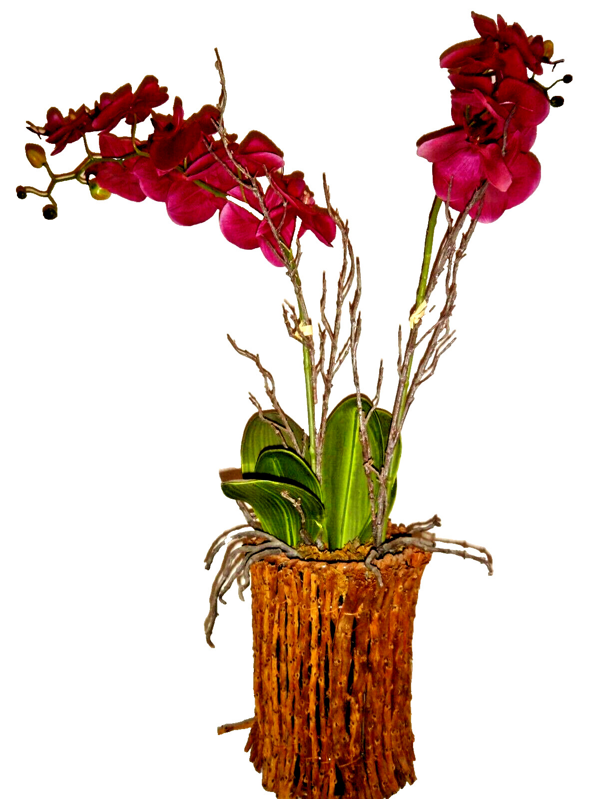 Artificial Potted Flowers Purple ORCHID Floral Home Décor Height : 35 inches