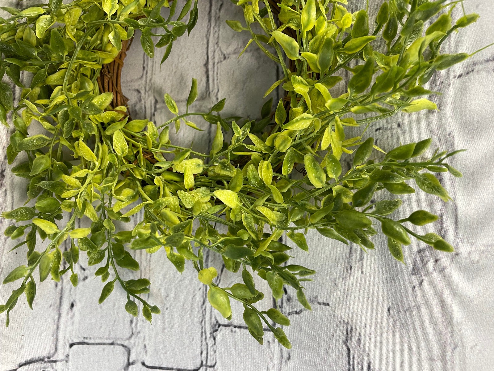 Cottage Farmhouse LEMON BEAUTY VERBENA HERB GRASS Wreath 4″