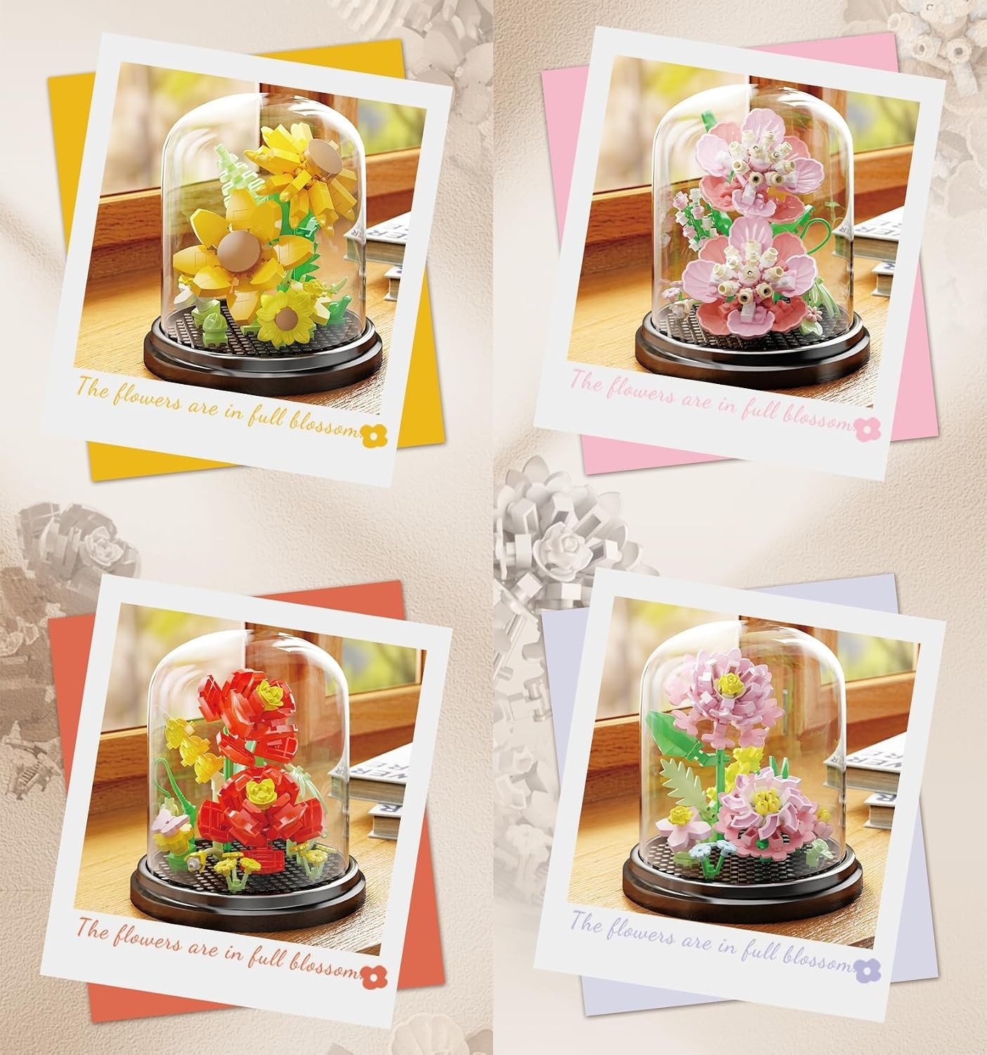 Hibiscus Legend Home Bouquets Dust Cover Set Building Toy | Creative Assembly…