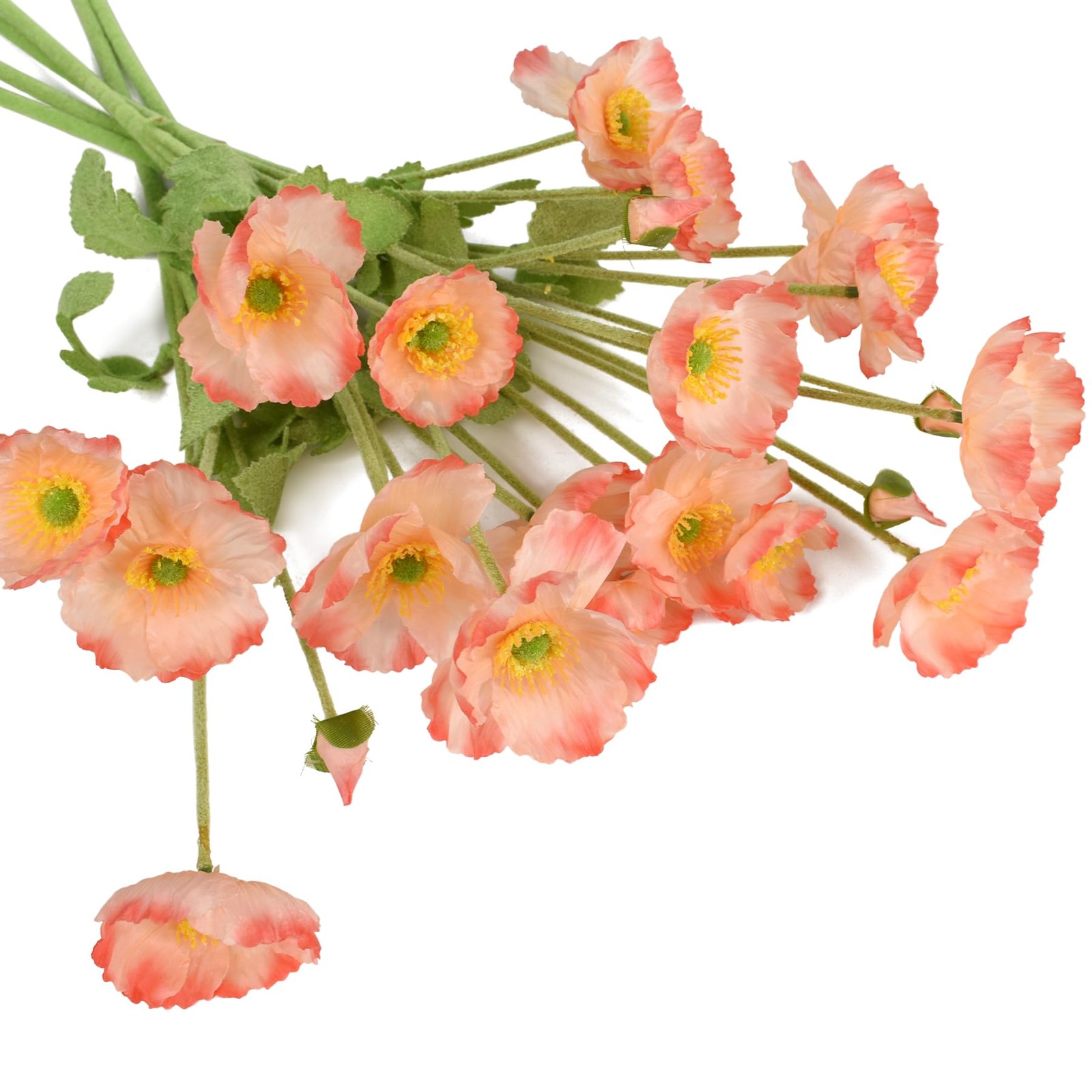 Artificial Poppy Flowers 6pcs for Home Garden Décor, Bouquet, Room Decoration…