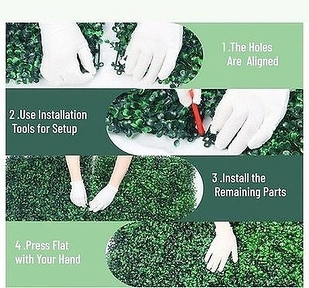 Heavy Duty Boxwood Panel 12 Pack 20″x20″ Artificial Grass Wall #R04
