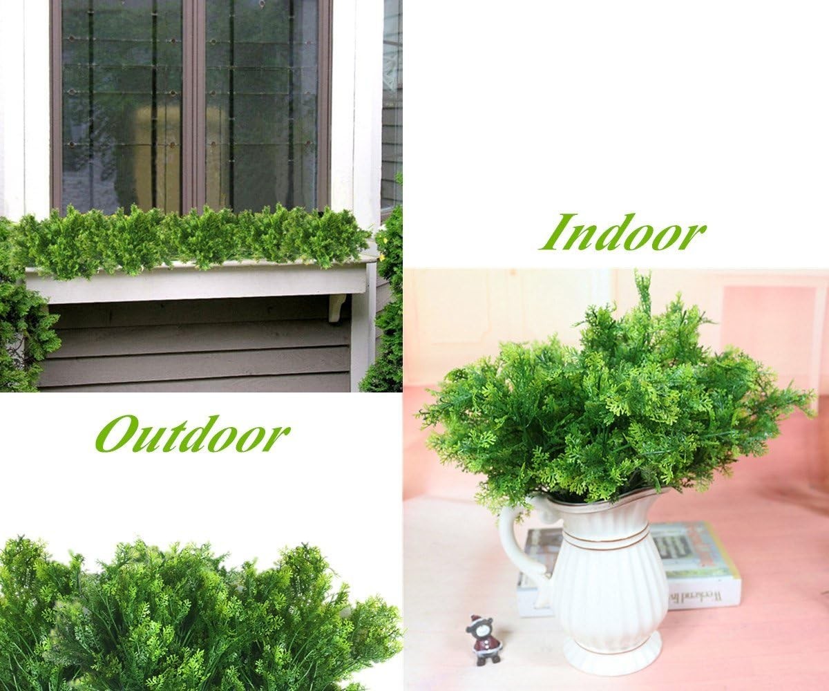 Artificial Shrubs, Plastic Plants Simulation Fake Bushes Wedding Outdoor Indo…