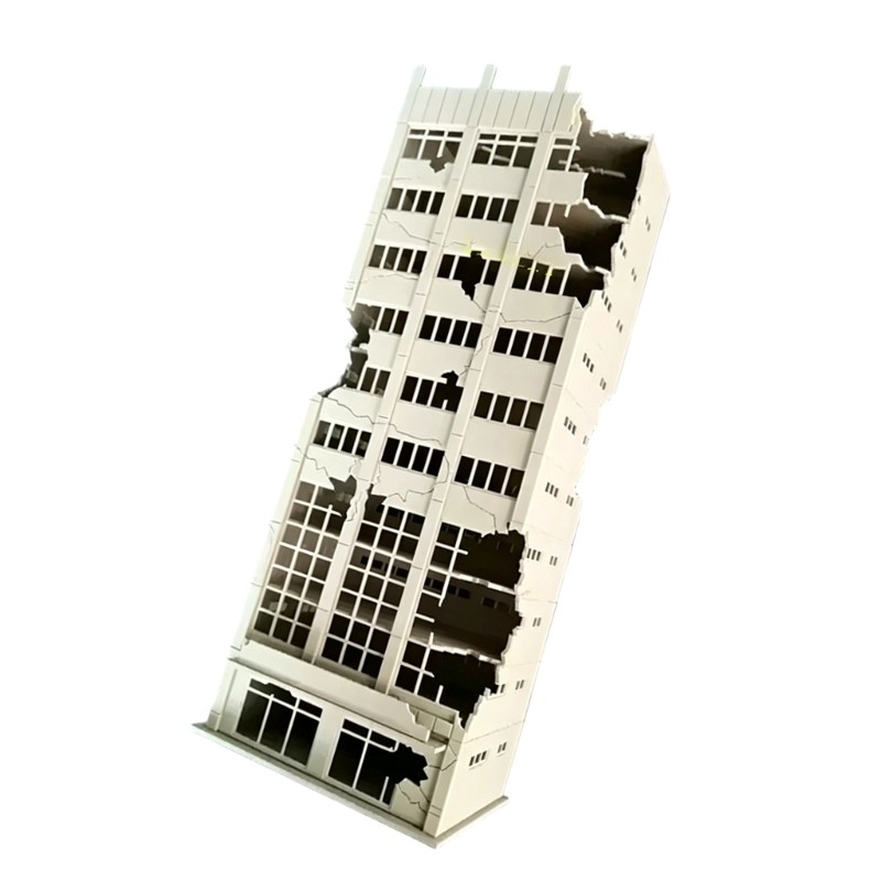 Authentic War Torn Building Miniature Plastic Texture for Historical Dioramas