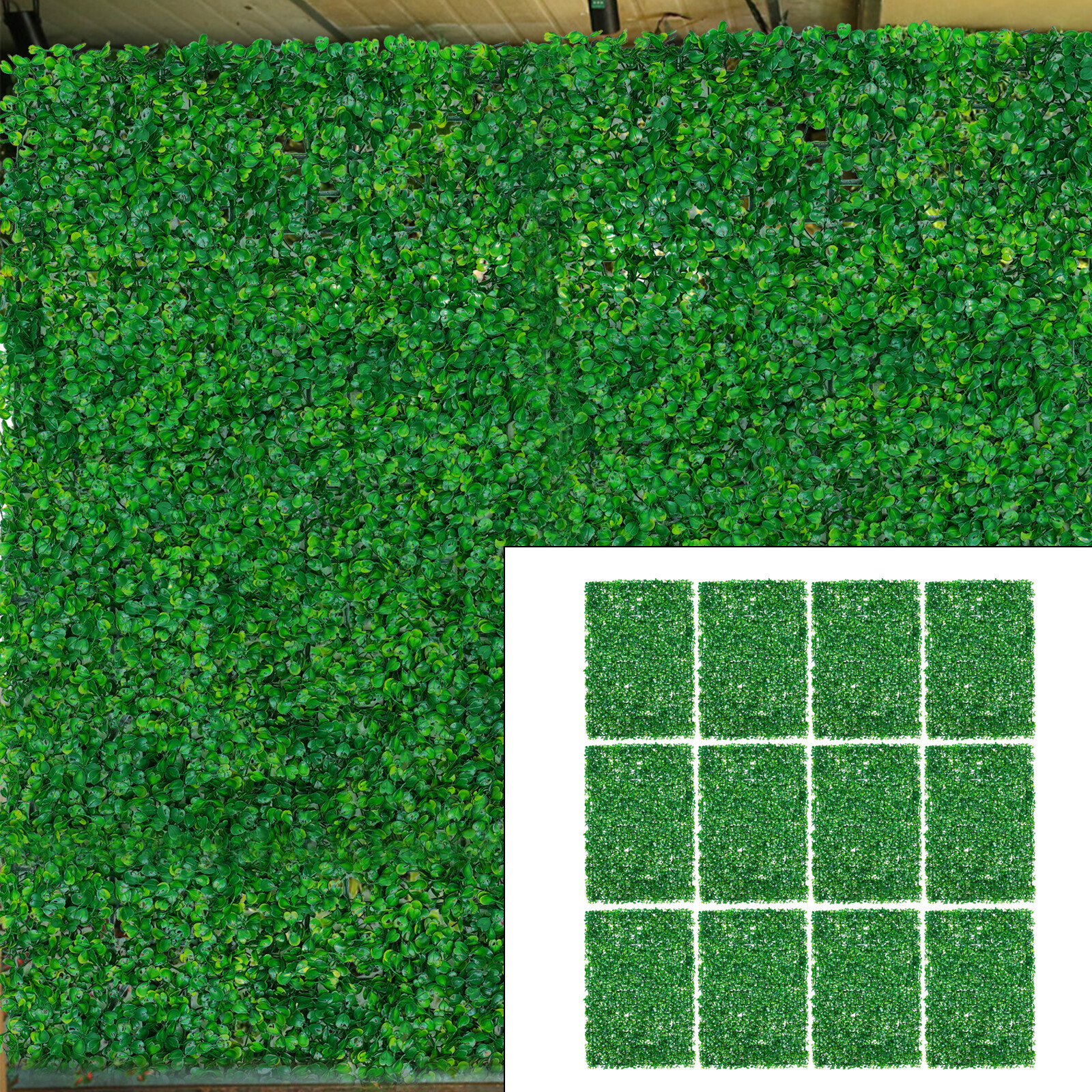 12PCS Artificial Panel Artificial Plant Flower Living Wall Panels Realistic