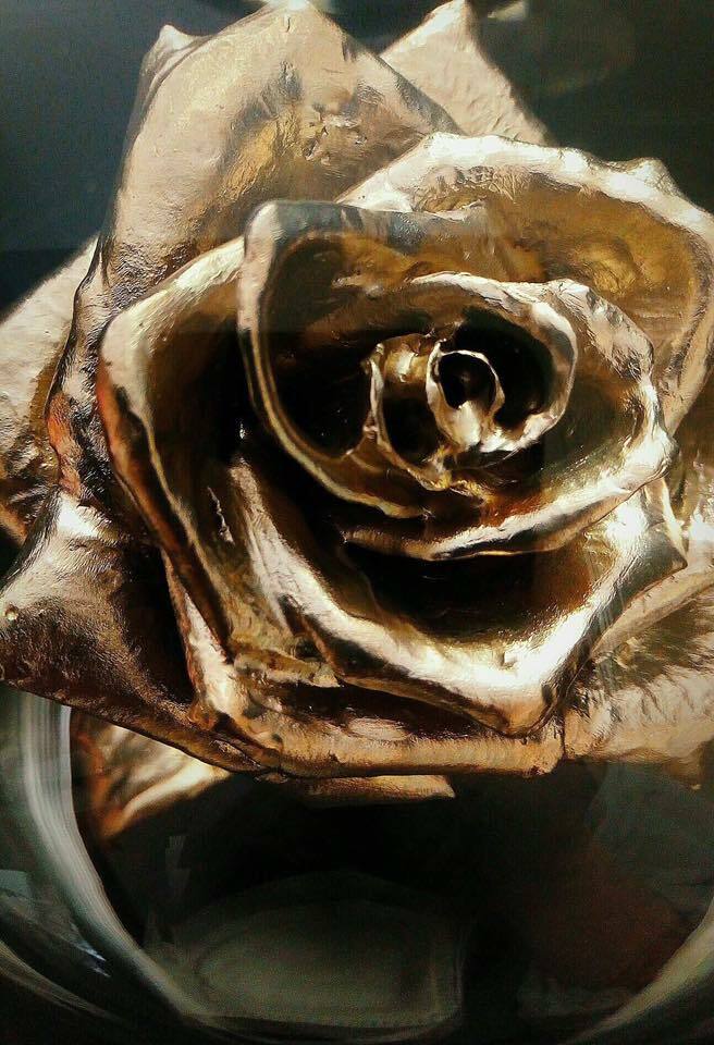 Metal Rose Infinity Rose Glass Dome Display Flower Ornament Décor Home Japan New