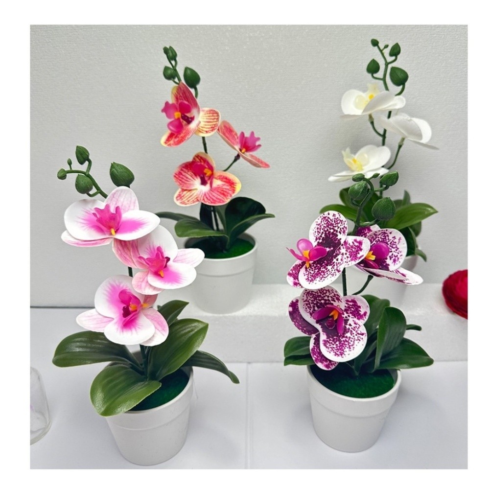 Artificial Butterfly Orchid Bonsai with Lifelike Texture for Home Office Decor