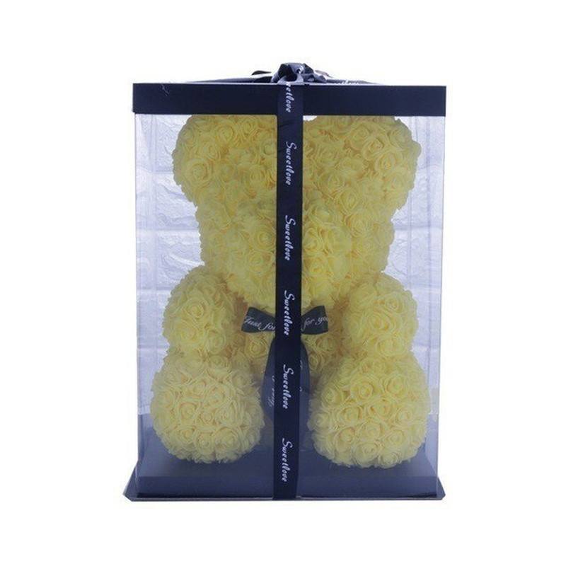 New 25Cm Teddy Rose Flower Bear Gift Box Wedding Christmas Decoration Valentine’
