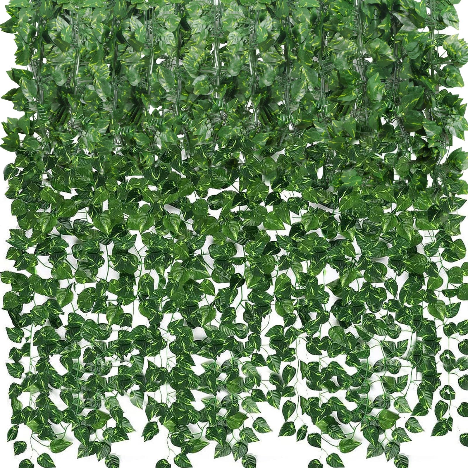 36 Pack 252ft Artificial Ivy Greenery Garland, Fake Vines Hanging Plants Back…