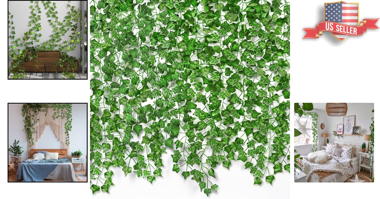 Durable 588Ft Artificial Ivy Vine Decor – Indoor & Outdoor Use, Eco-Friendly
