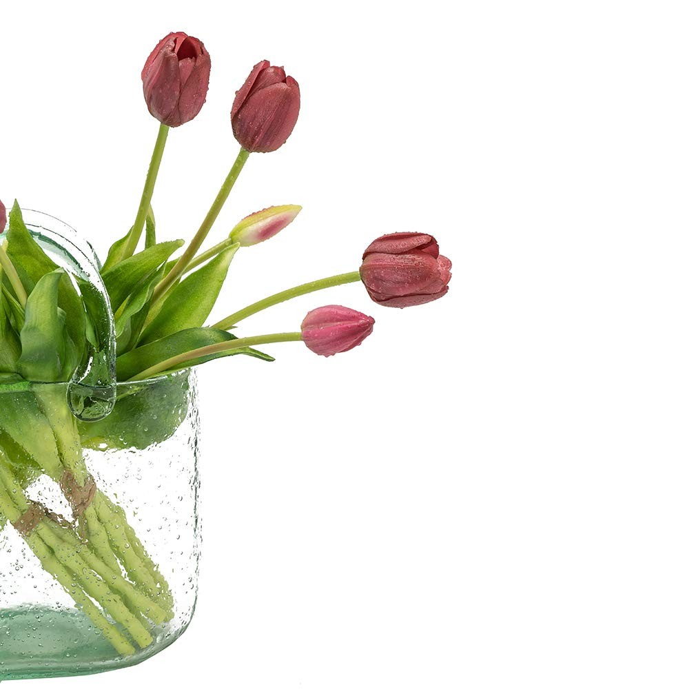 15Pcs Artificial Tulips Flowers, Soft Touch Realistic Latex Tulips Bouquet fo…