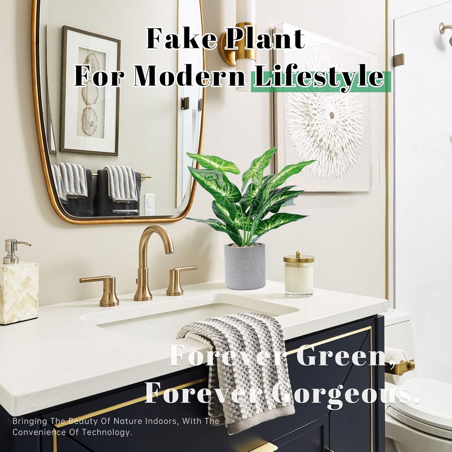 Elegant 2 Pack of Faux Tropical Plants – Perfect for Home or Office Styling