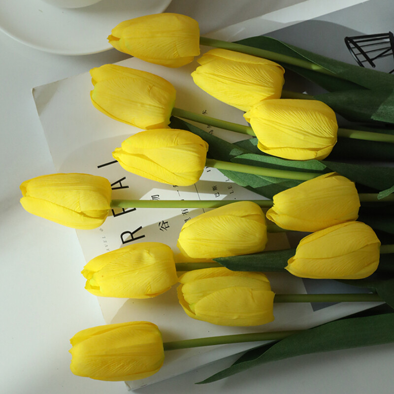 6/12pcs Tulip Artificial Flowers DIY False flowers Ornaments Flower Arrangement