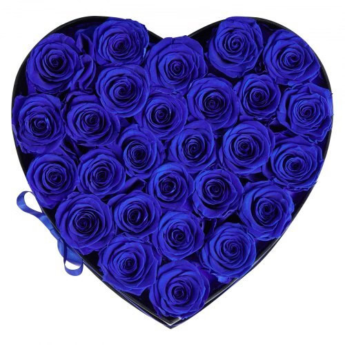 Forever Flowers, 27 Preserved Roses in a Heart Shape Box, Eternal Flowers Immort
