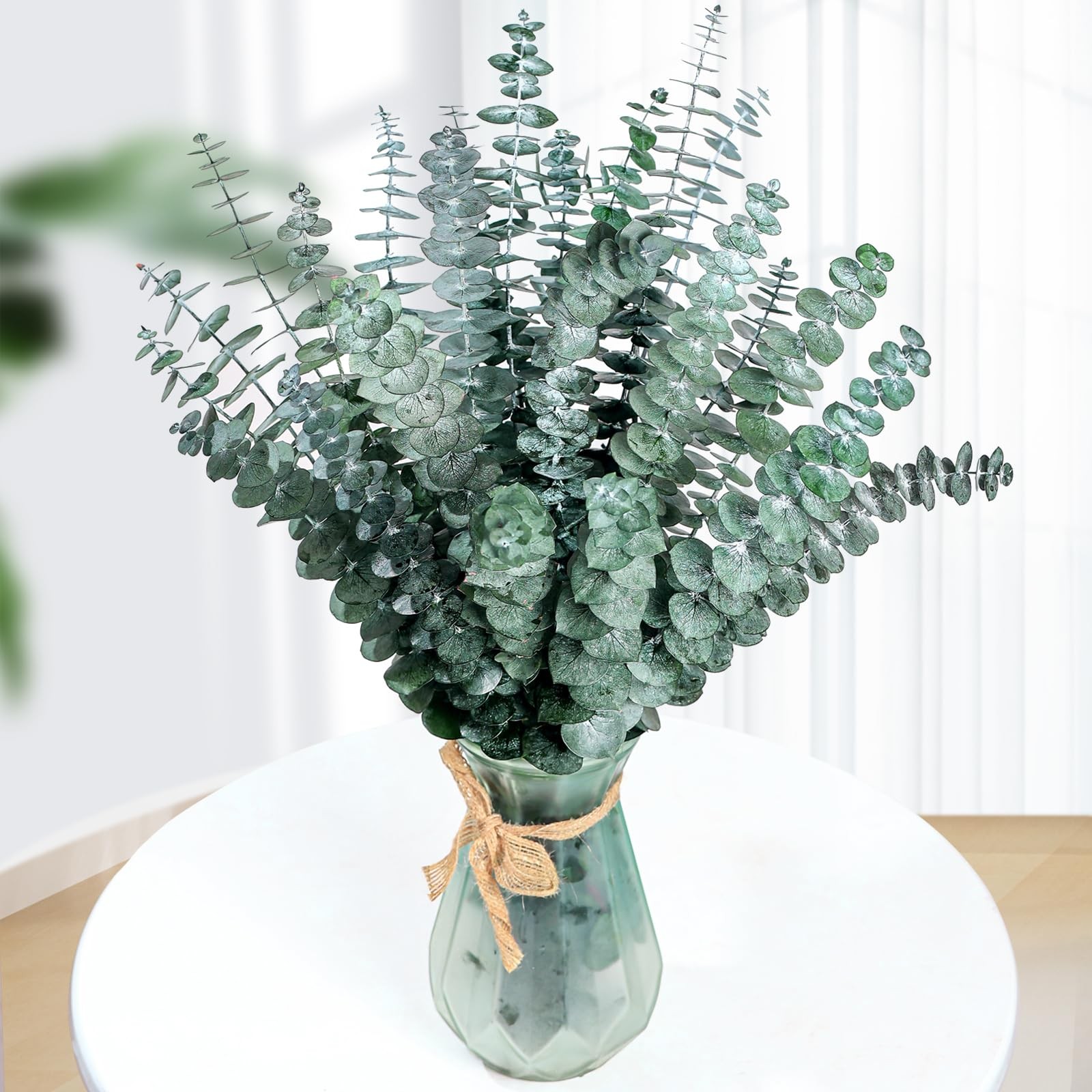 21 Pcs Real Dried Eucalyptus Stems, 17″ Natural Fresh Eucalyptus Branches | Show