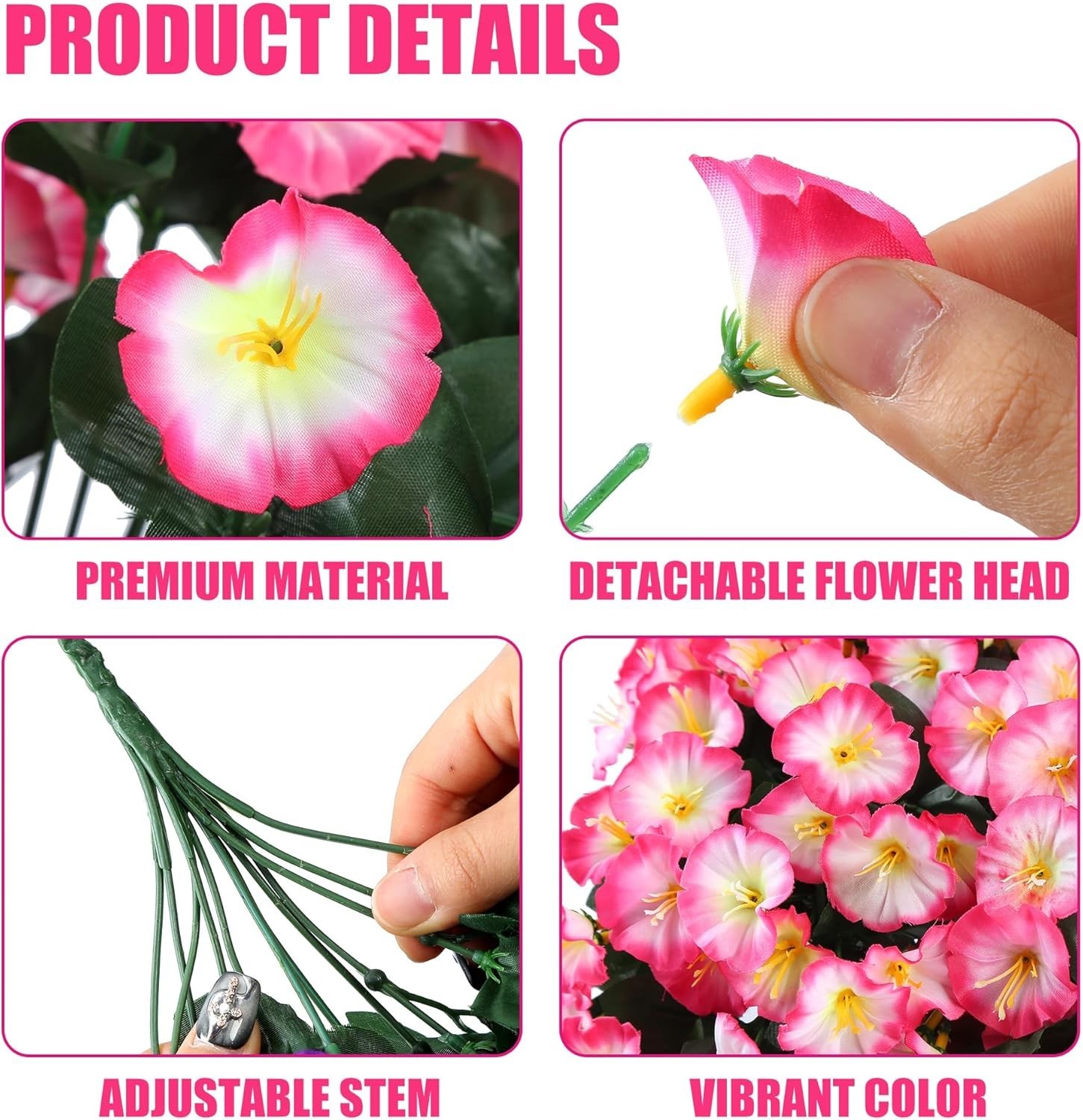 Artificial Fake Hanging Flowers Plants for Outdoor Outside Spring Summer Deco…