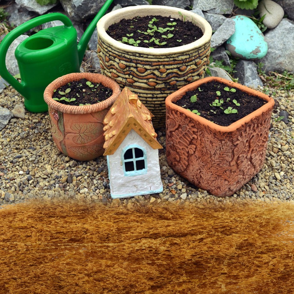 Set of Durable Artificial Moss Yellow Fabric for Fairy Garden Centerpieces