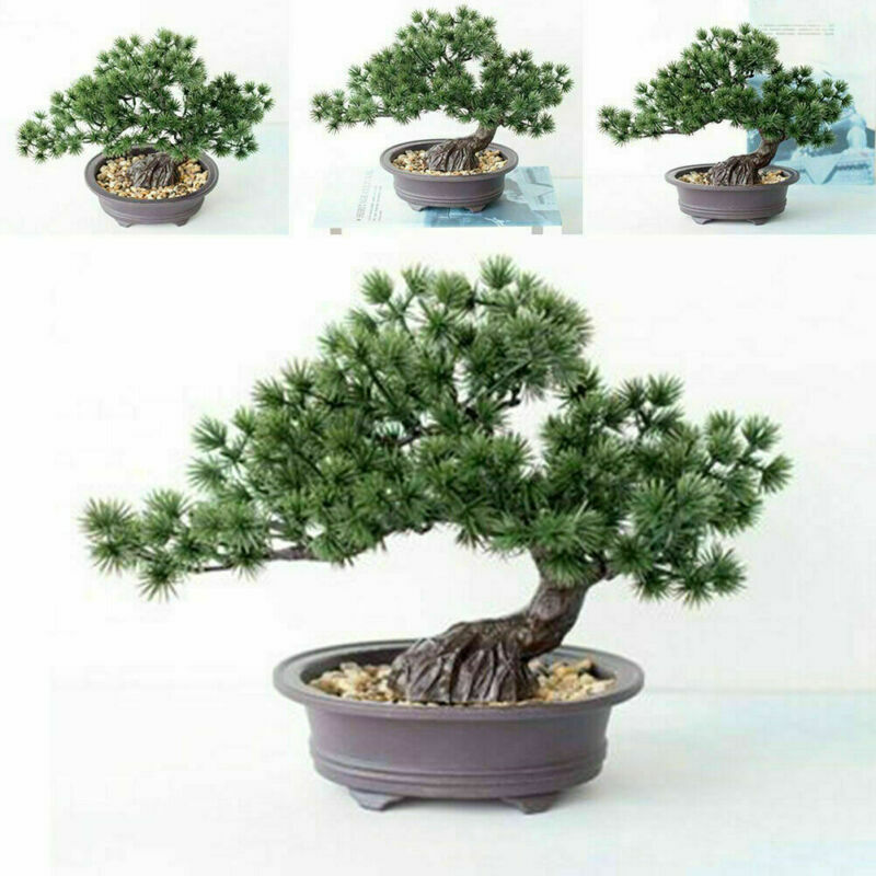 Bonsai Artificial Fake Quality Green Pine Tree Plant Home Garden Office Decor