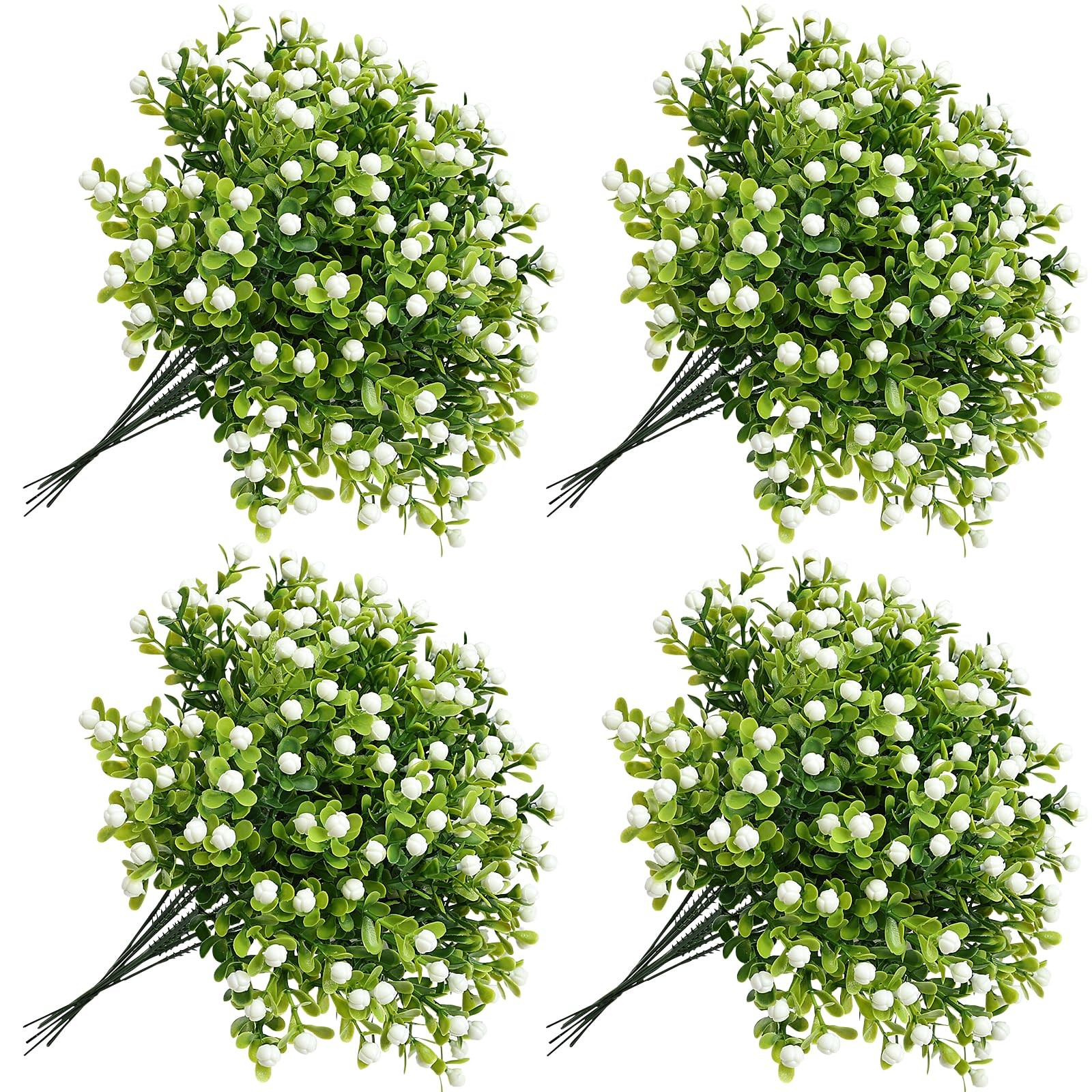 40 PCS Little Artificial Flowers Vase Filler – Baby’s Breath Stems Faux Flora…