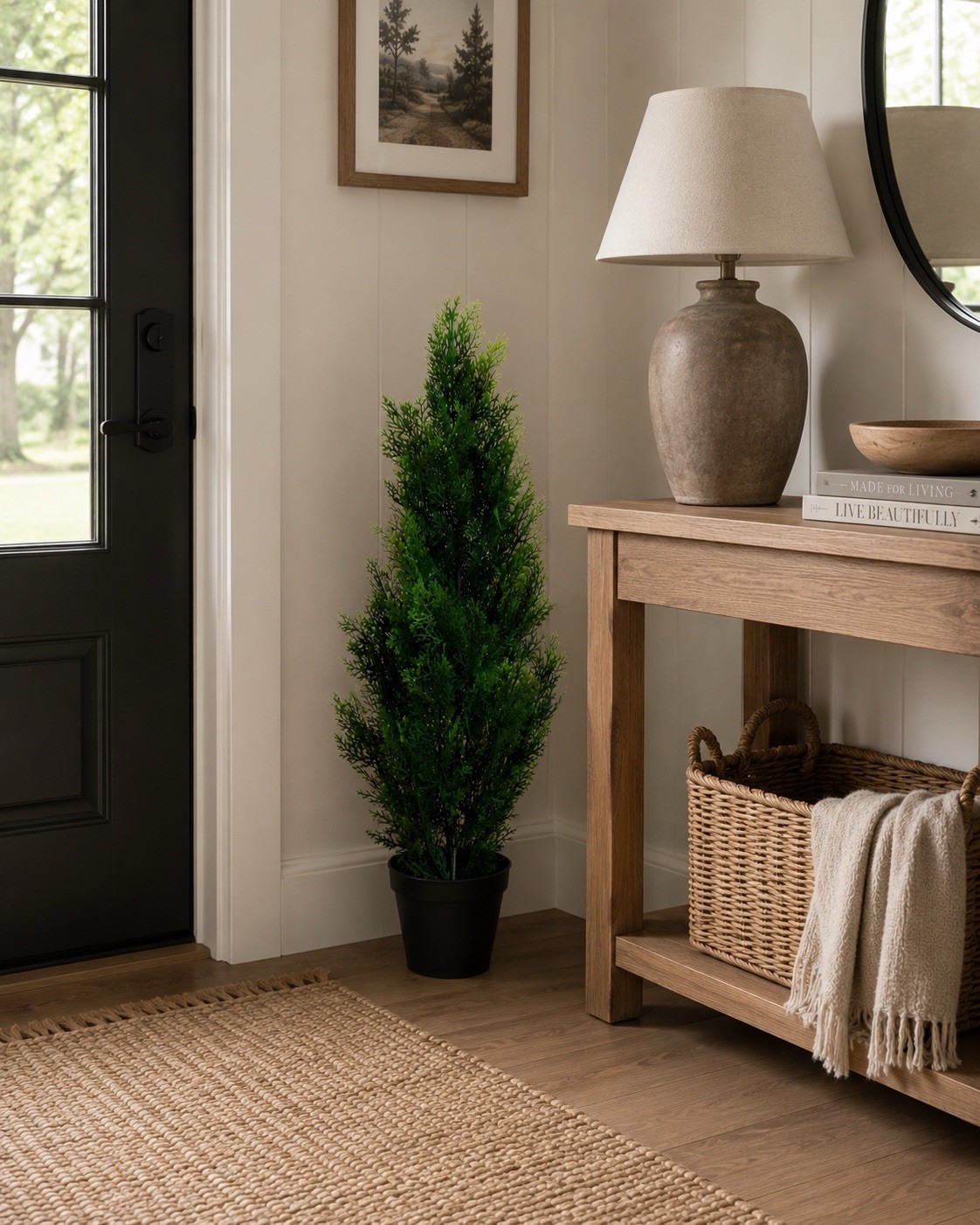 3’ Cedar Topiary Artificial Tree UV (Indoor/Outdoor) Home Decor. Retail $89