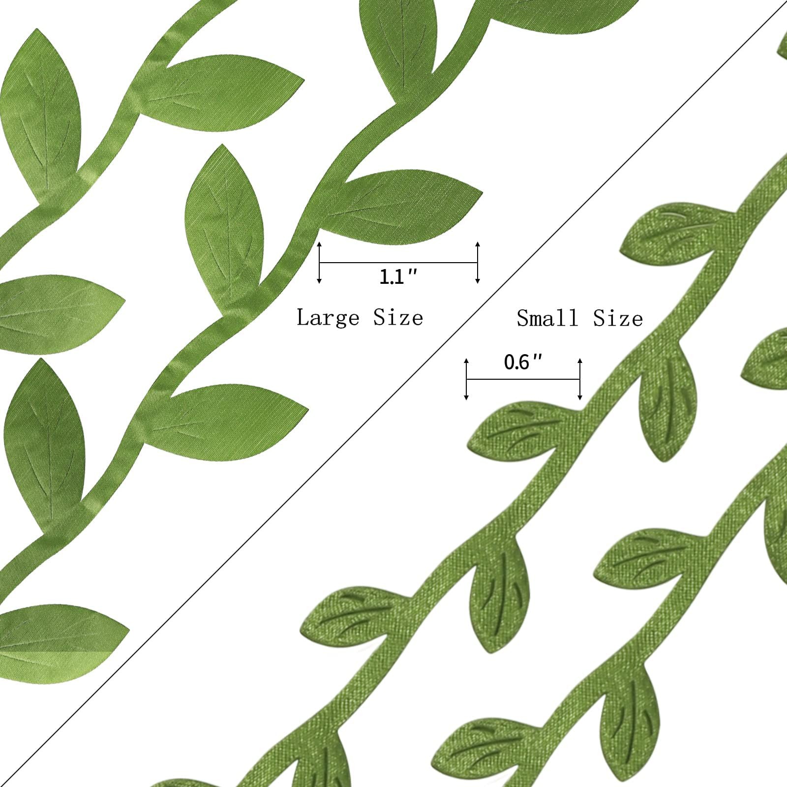 132 ft Large Leaf Trim Ribbon,Artificial Greenery Garland Vines for Baby Show…