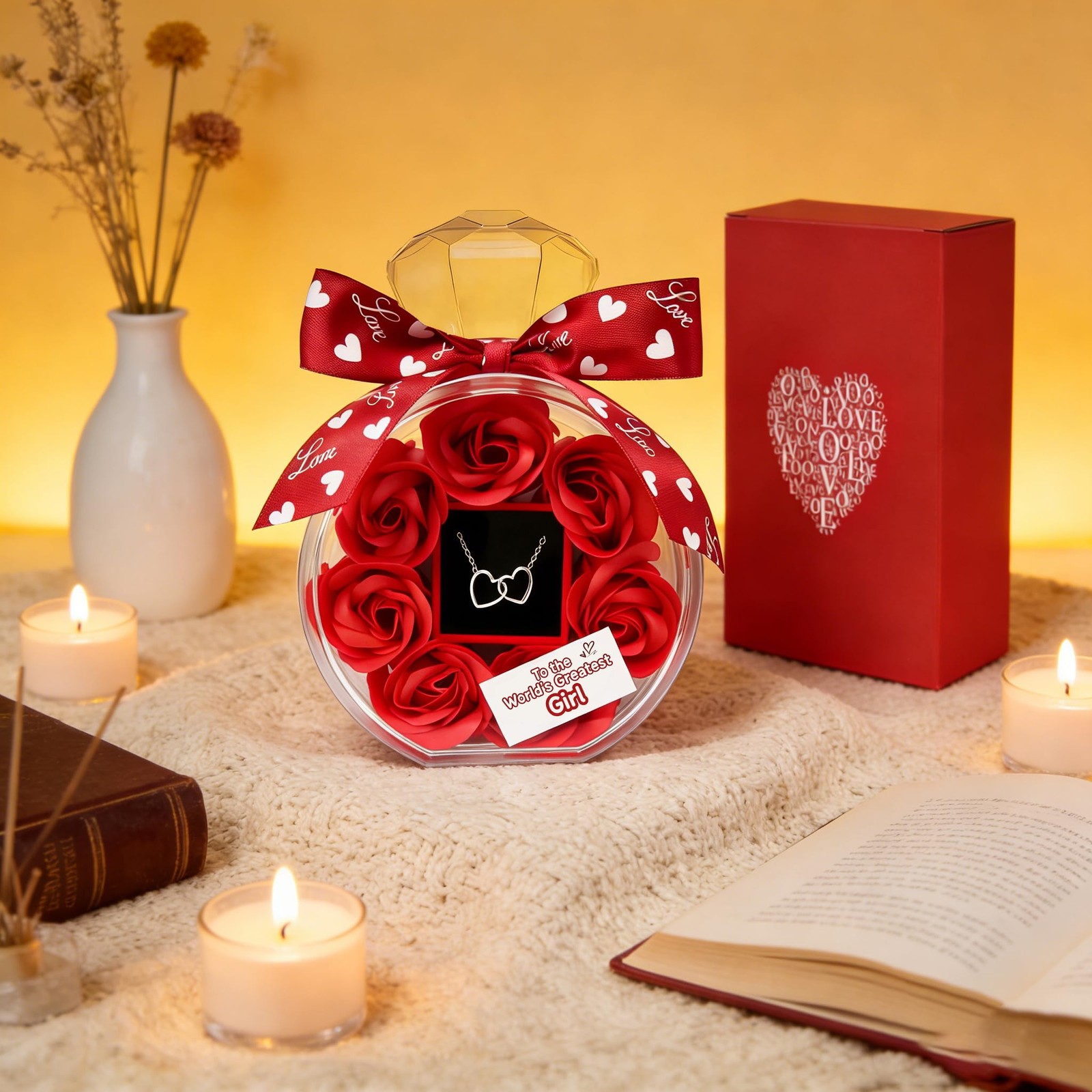Gifts for Girlfriend Valentines Day Anniversary Cute Artificial Soap Rose Flo…