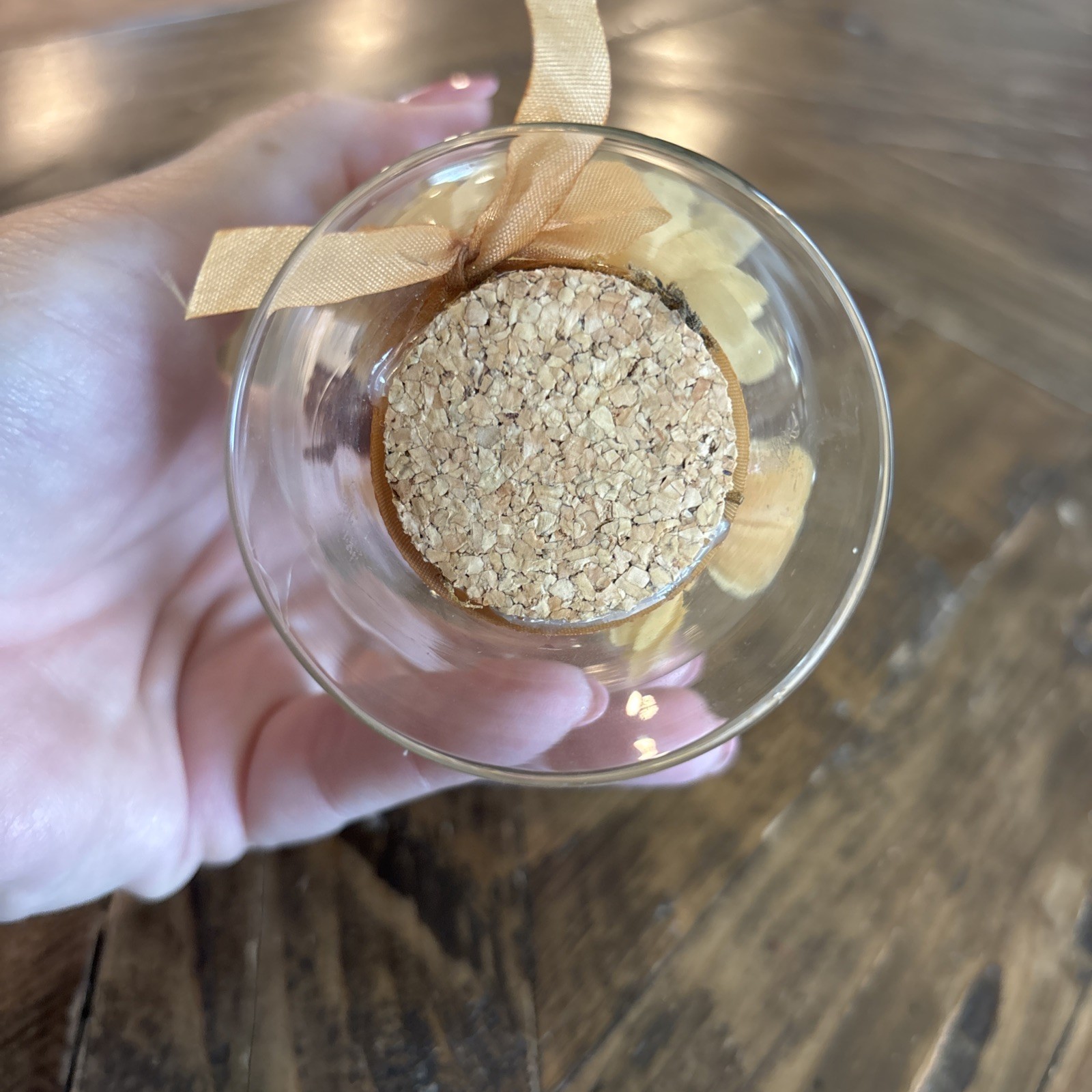 Vintage Dried Flowers Glass Bulb Cork Base