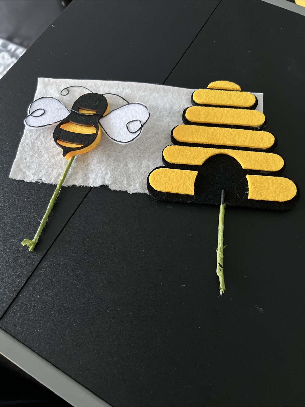 Bee Hive Ornament Bee Foam Decorating Wreath, Home Decor, Yellow, Black