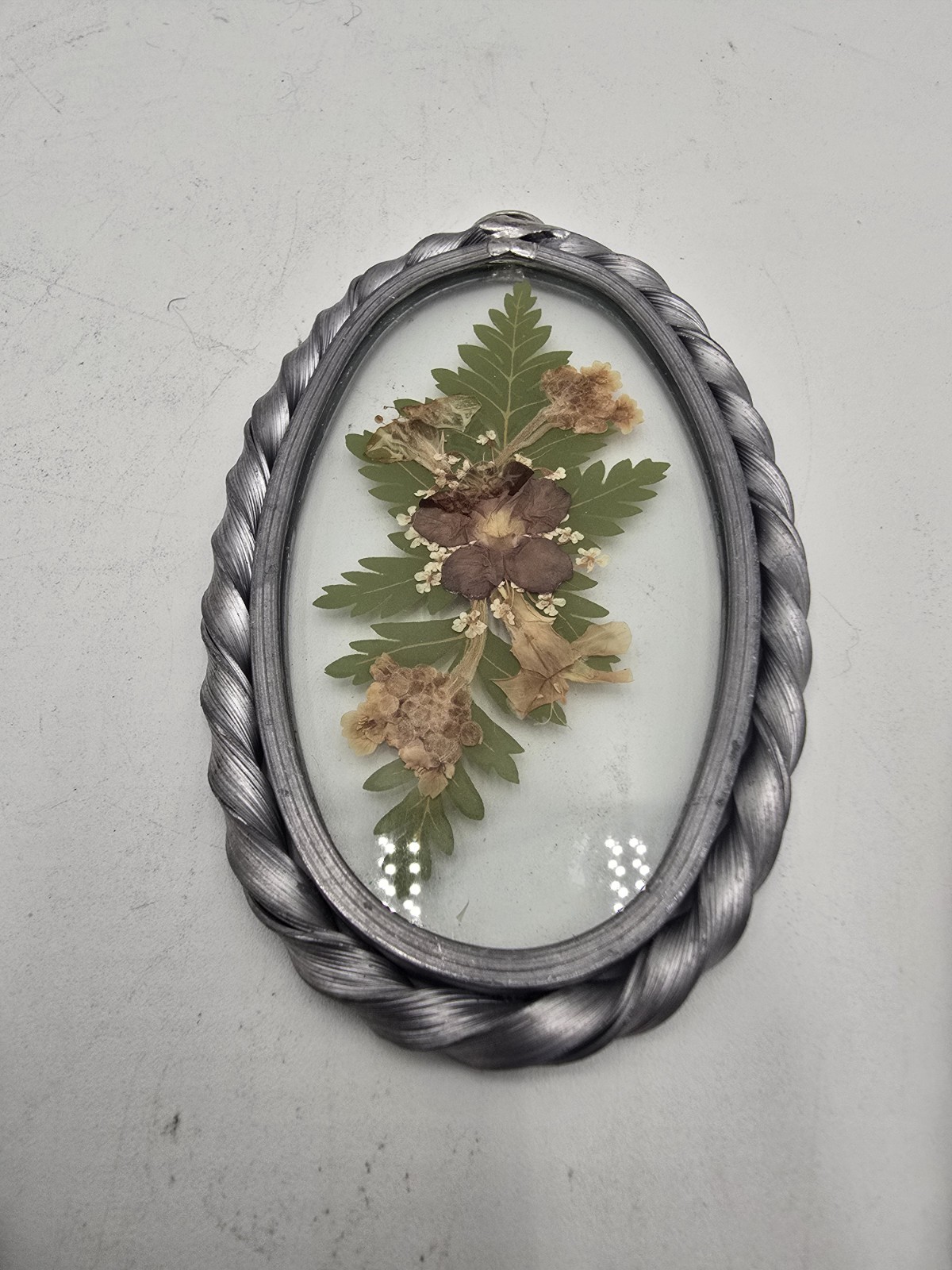 3 PC Dried Pressed Flower Hanging Sun Catchers Decor Cottage Farmhouse