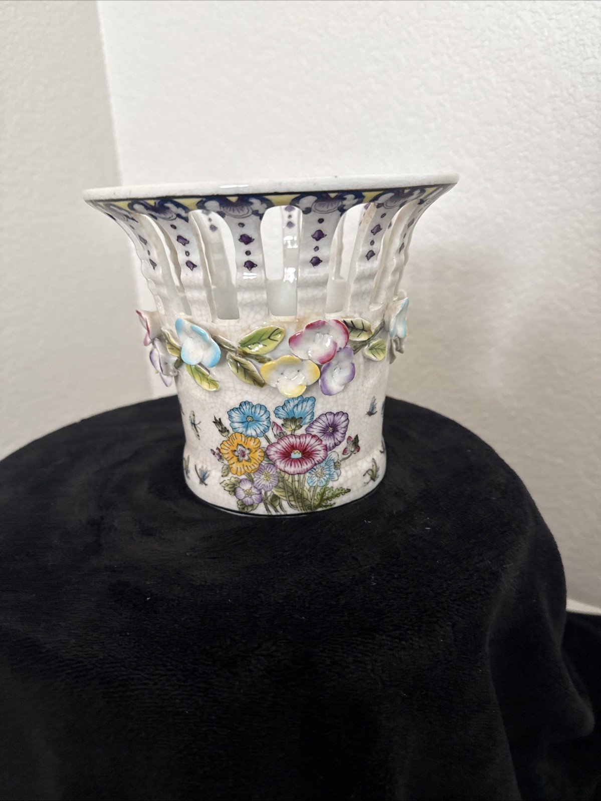French White Porcelain Cache Pot Planter