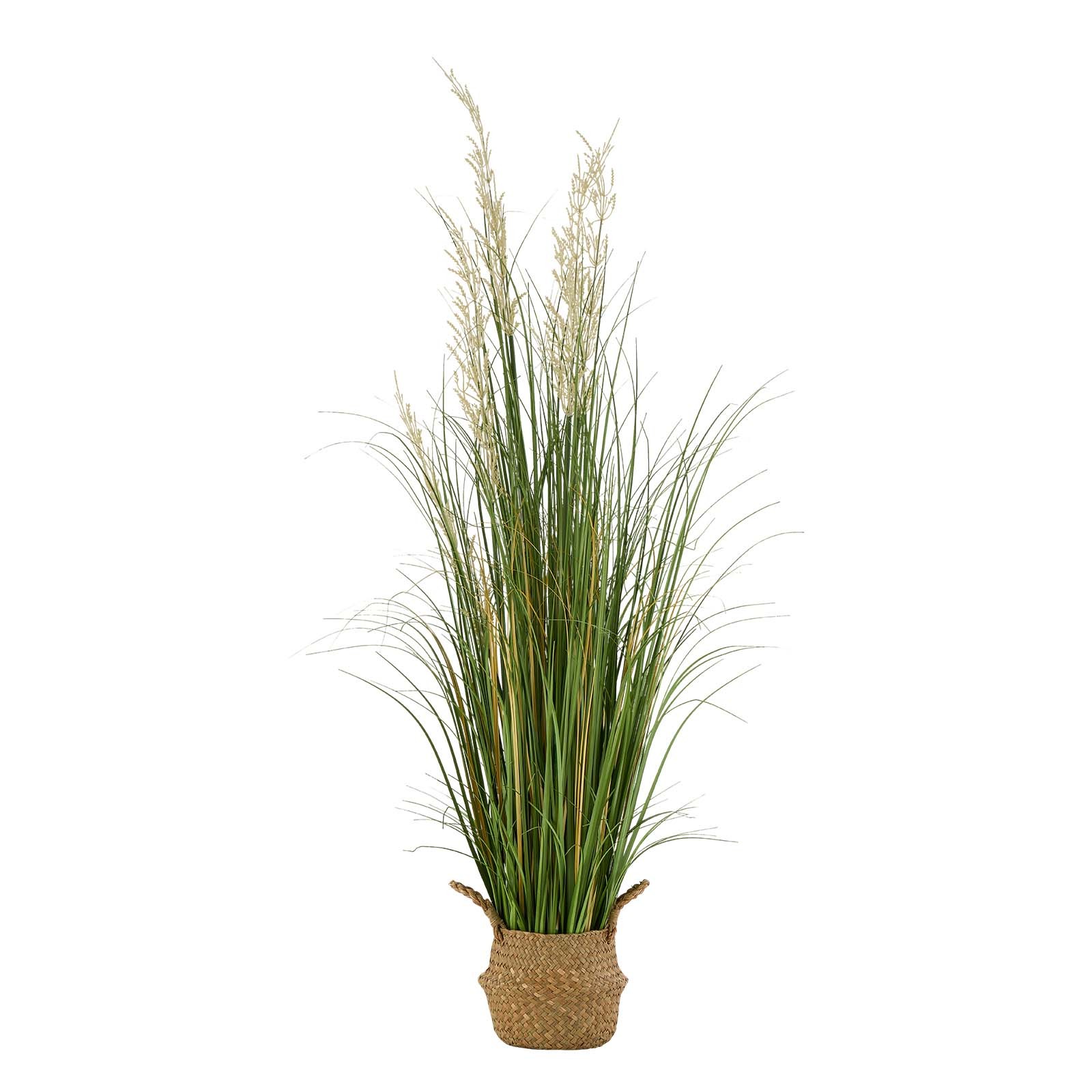 VEVOR Artificial Grass Plant 47 Inch Reed Flower Grass In Pot Green 1 Pack