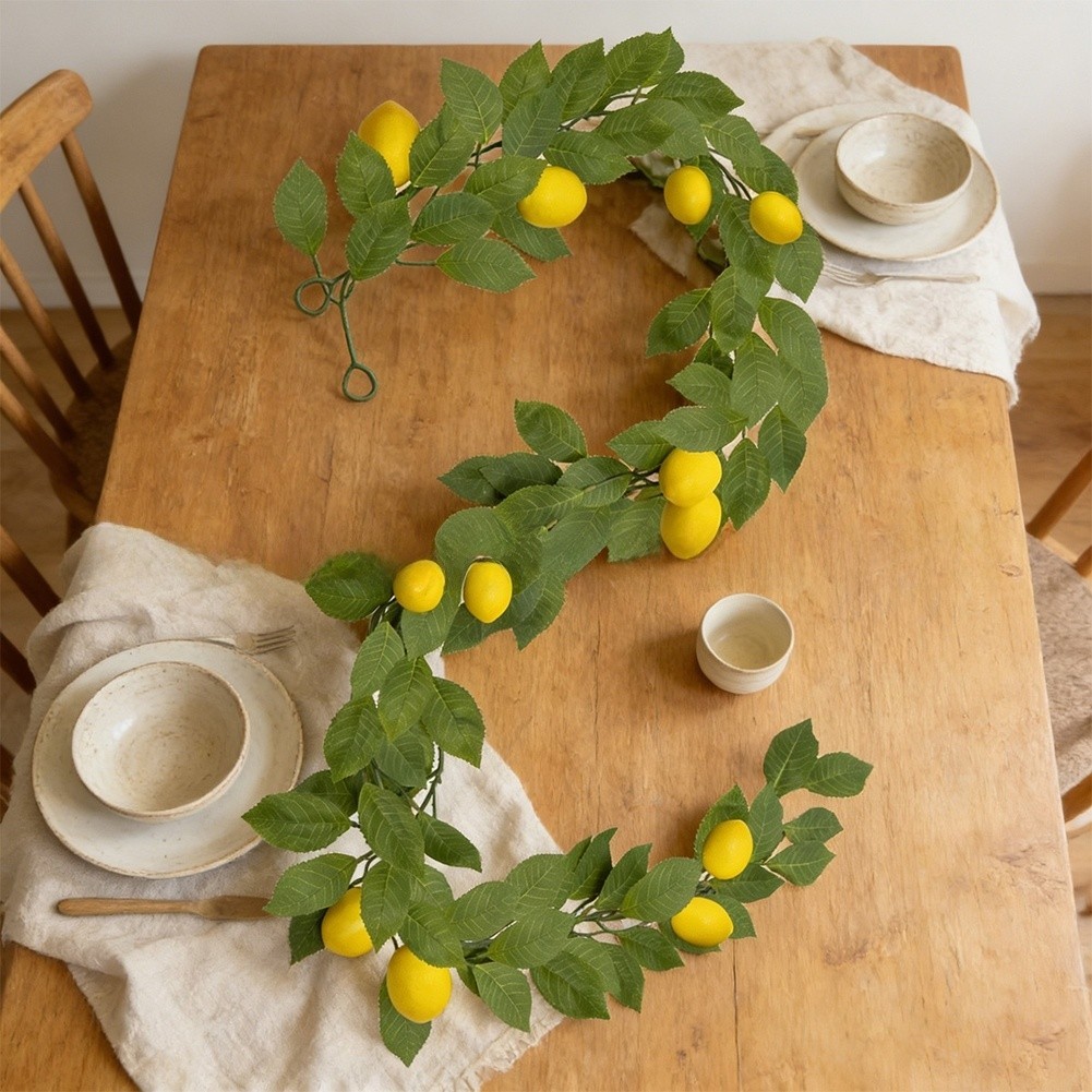 Artificial Lemon Vine with Detailed Craftsmanship for Modern Farmhouse Style