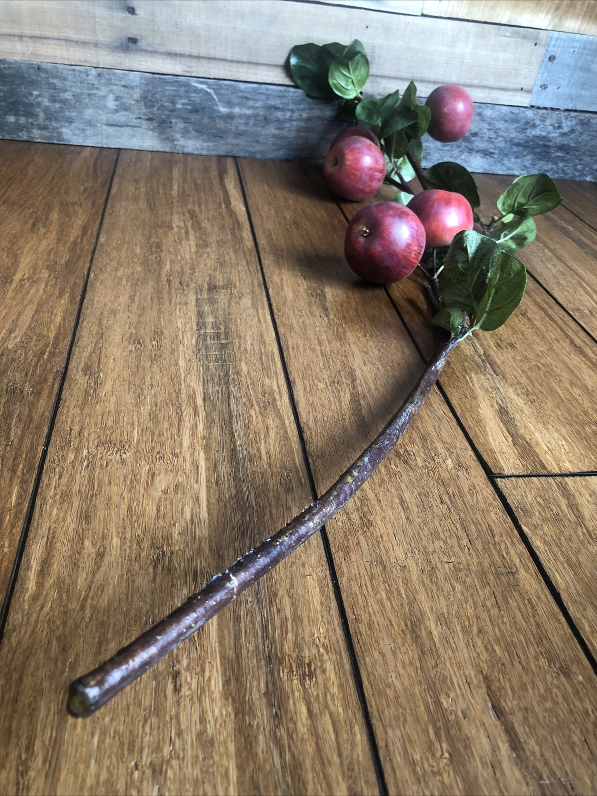Apple Branch 1Pc Artificial Fruit Decoration Flowers Leaves Garden Home Deco DIY