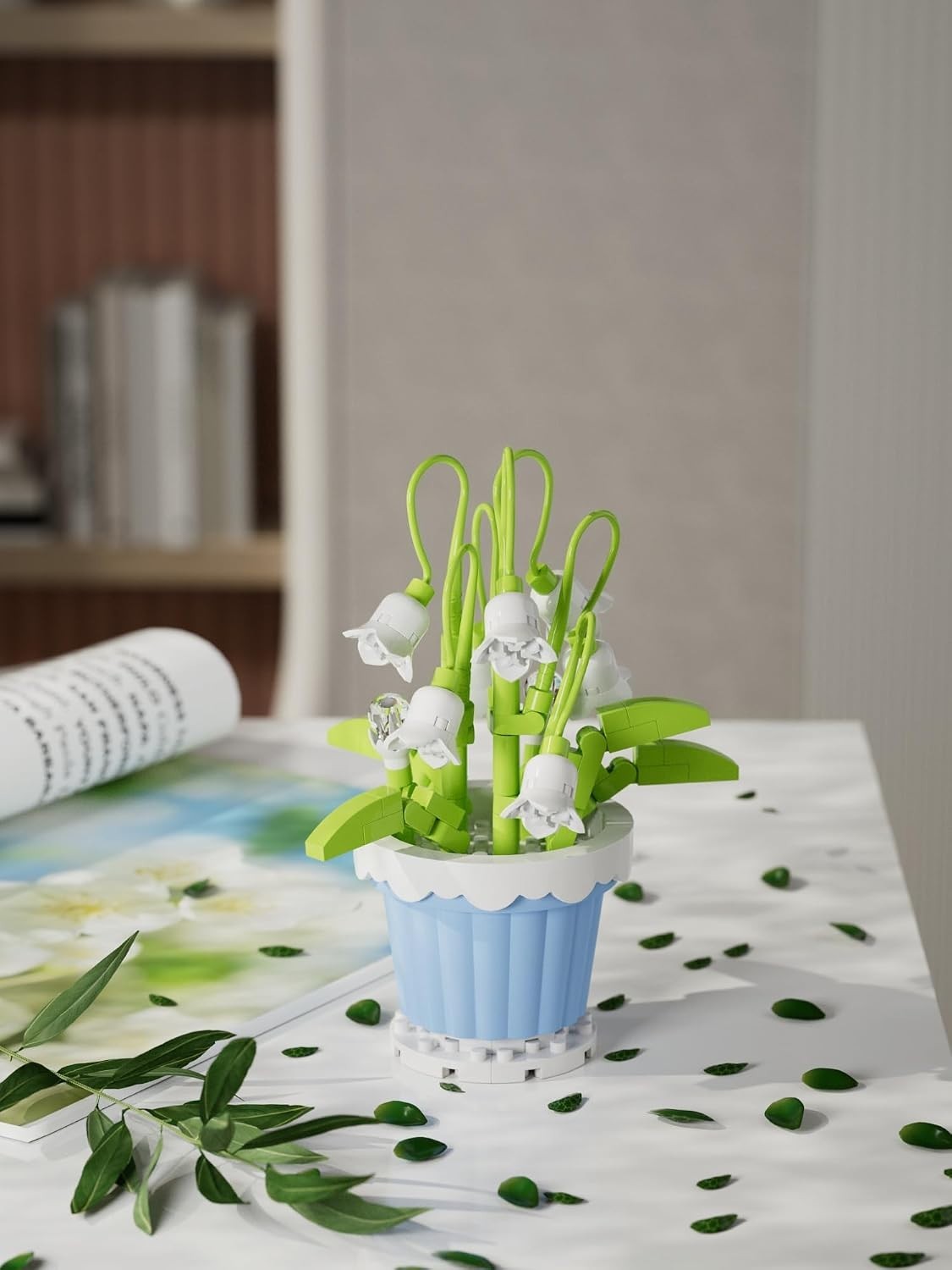 Lily of the Valley Mini Flower Potted Plant Bonsai Building Toy Blocks Partic…