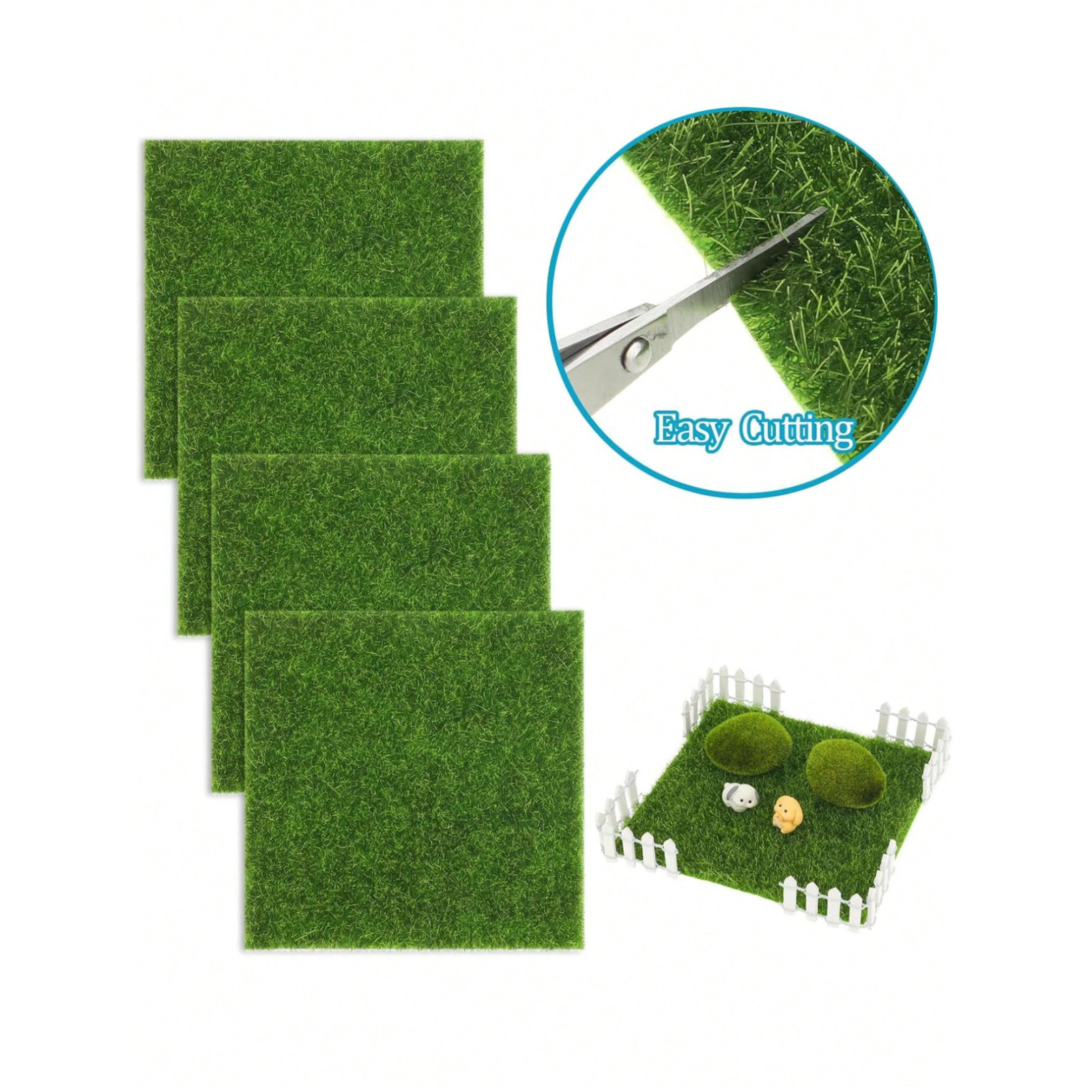 Artificial Grass Mats Wall Green Fake Grass Decor For Balcony Patio Decor Garden