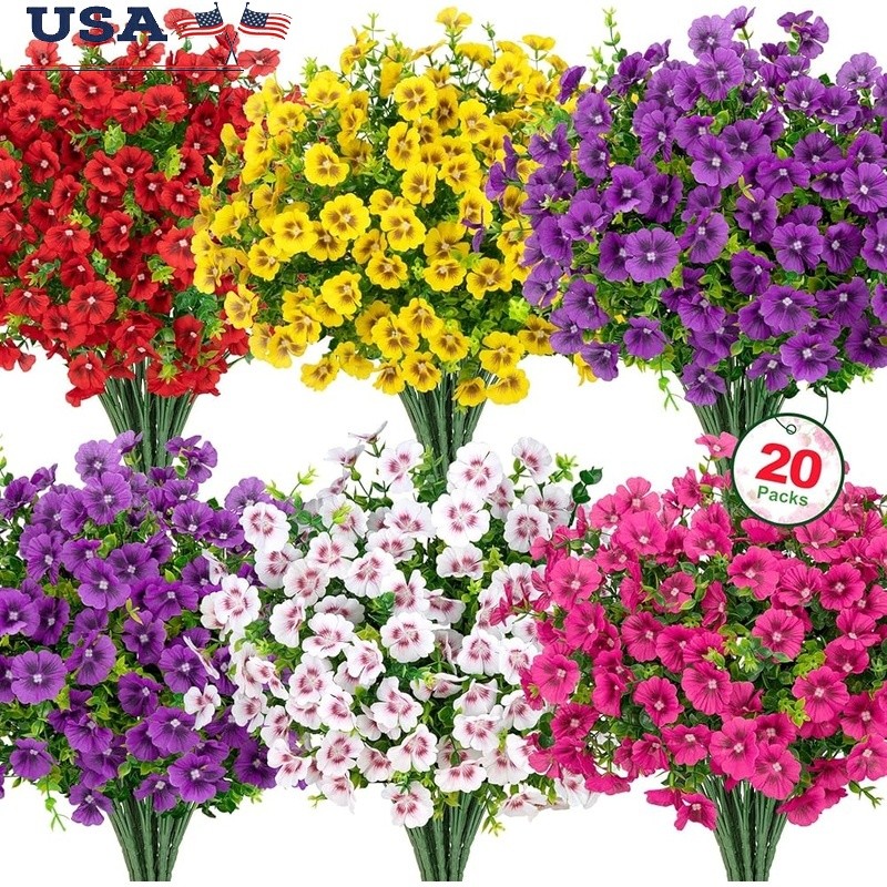 Vibrant Artificial Eucalyptus Flowers 8in Faux Flora Home Garden Decoration New
