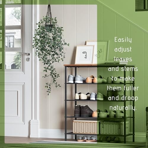 Fake Hanging Plant with Pot Small Artificial Potted Vine Plants 28.7-in Mandala
