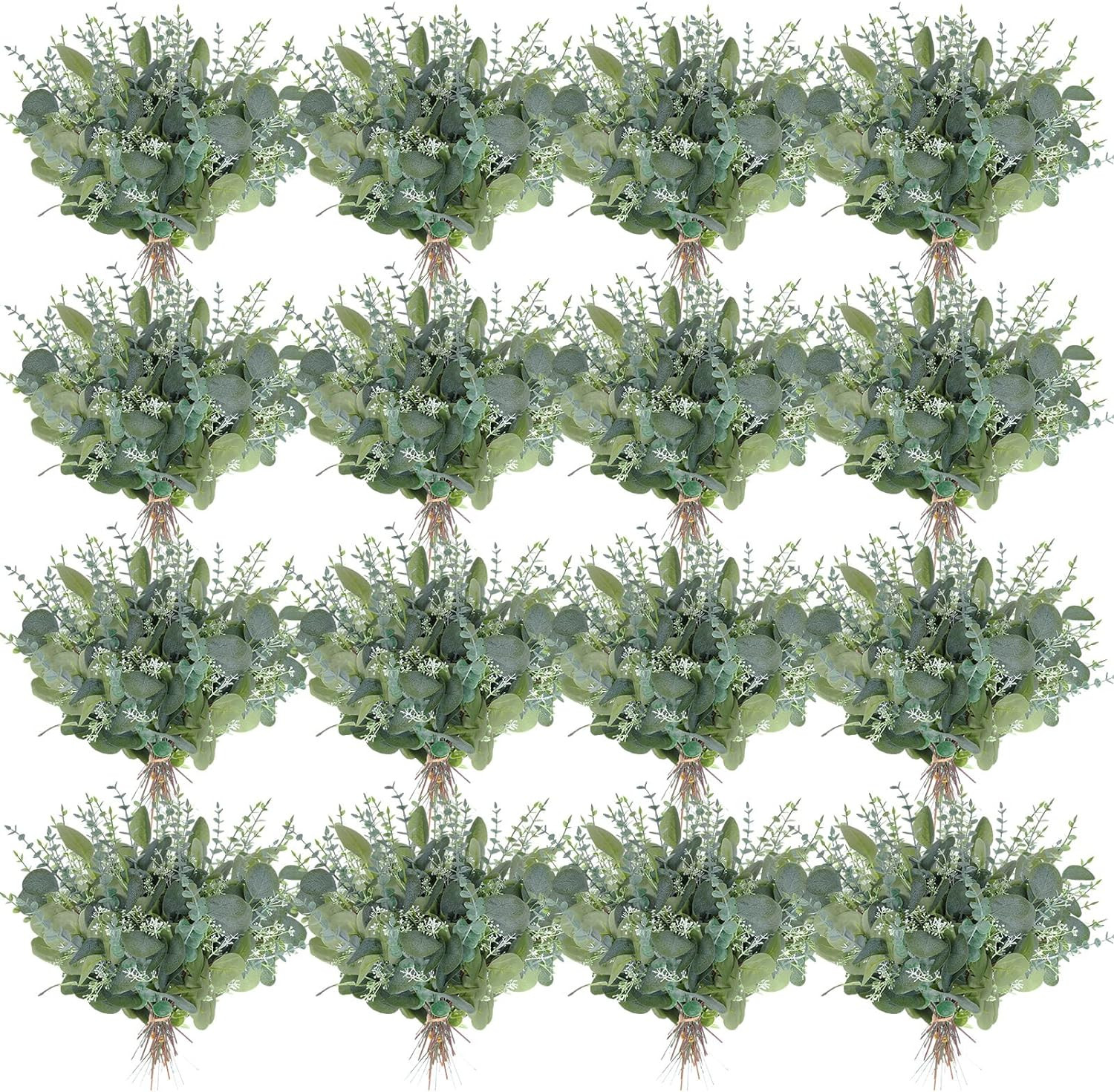 300 Pcs Eucalyptus Leaves Stems – Artificial Greenery for Weddings & Decor