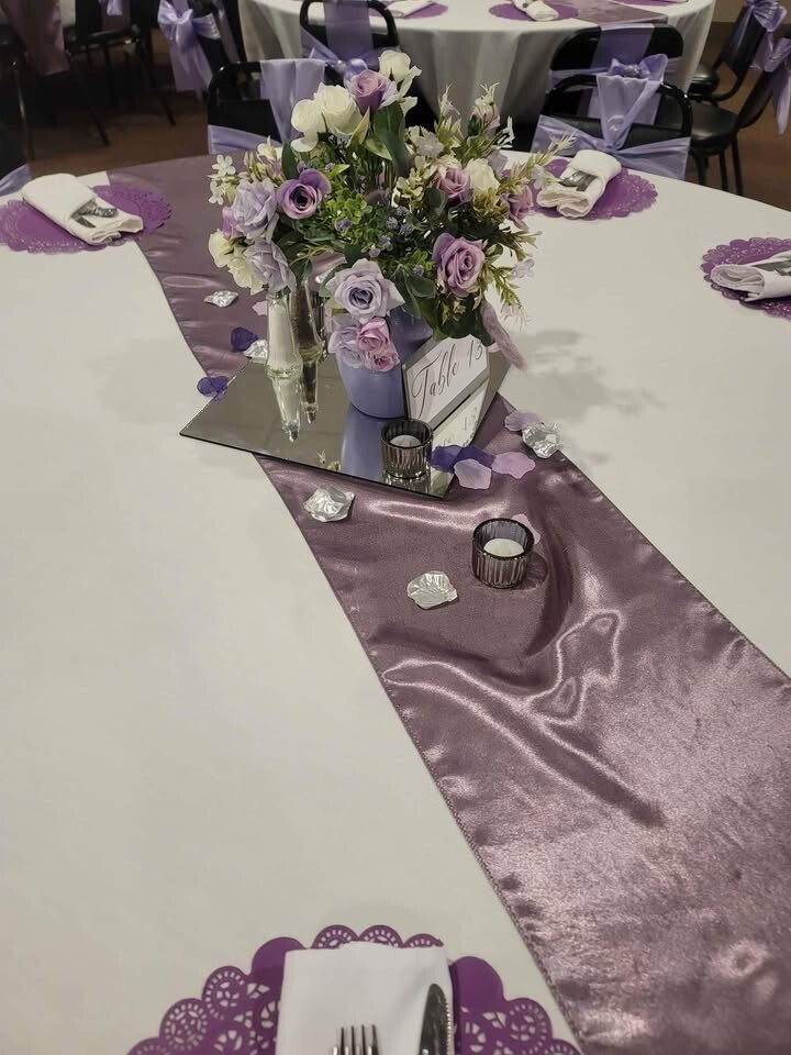 12″ Lavender Lilac & White Rose Bouquet with purple flower bush and greenery