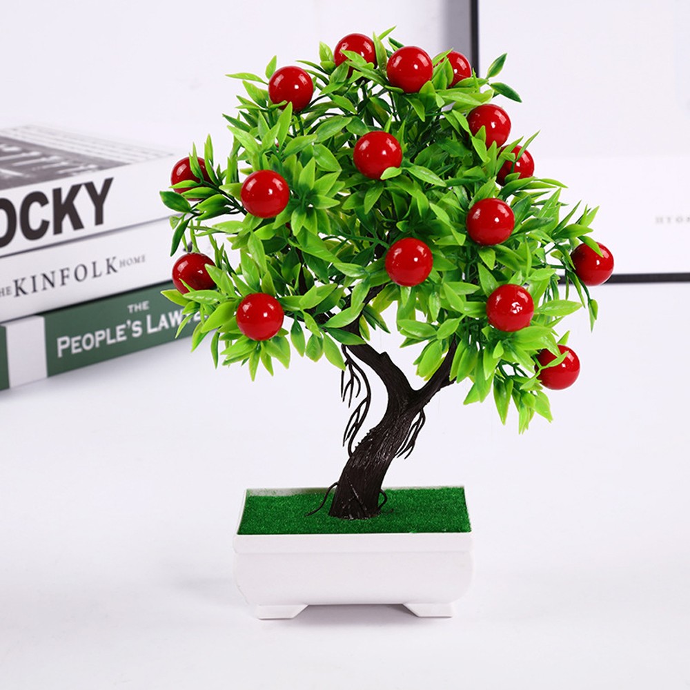 Simulated Fruit Bonsai Ornaments Artificial Fruit Orange Peach Chili Tree Bonsai