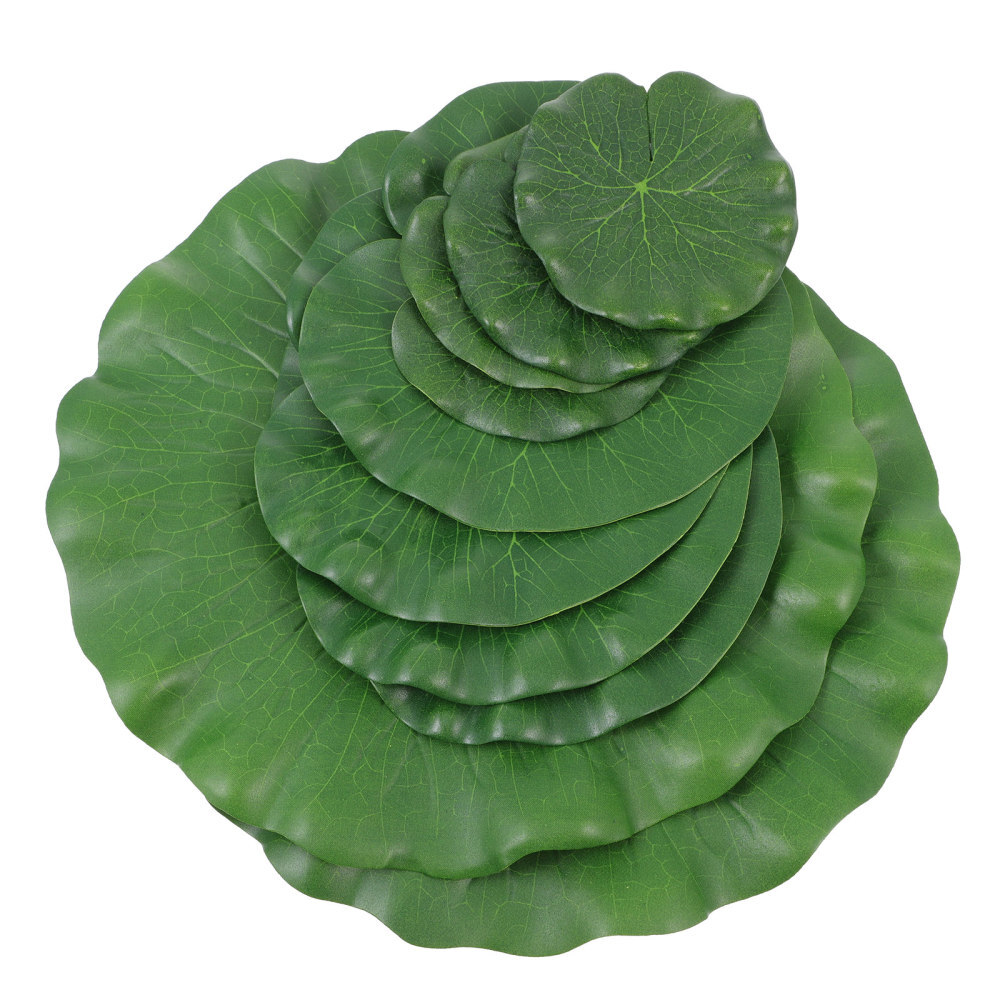 10PCS Artificial Pads Foam Leaves for Floating Ponds and Simulation