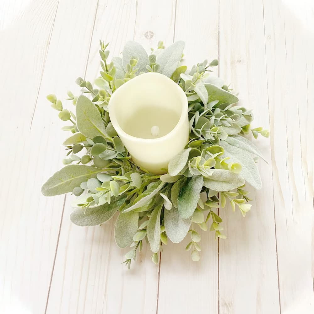Artificial Flocked Lambs Ear Items 10pcs Fake Greenery Leaves for Wedding Bou…