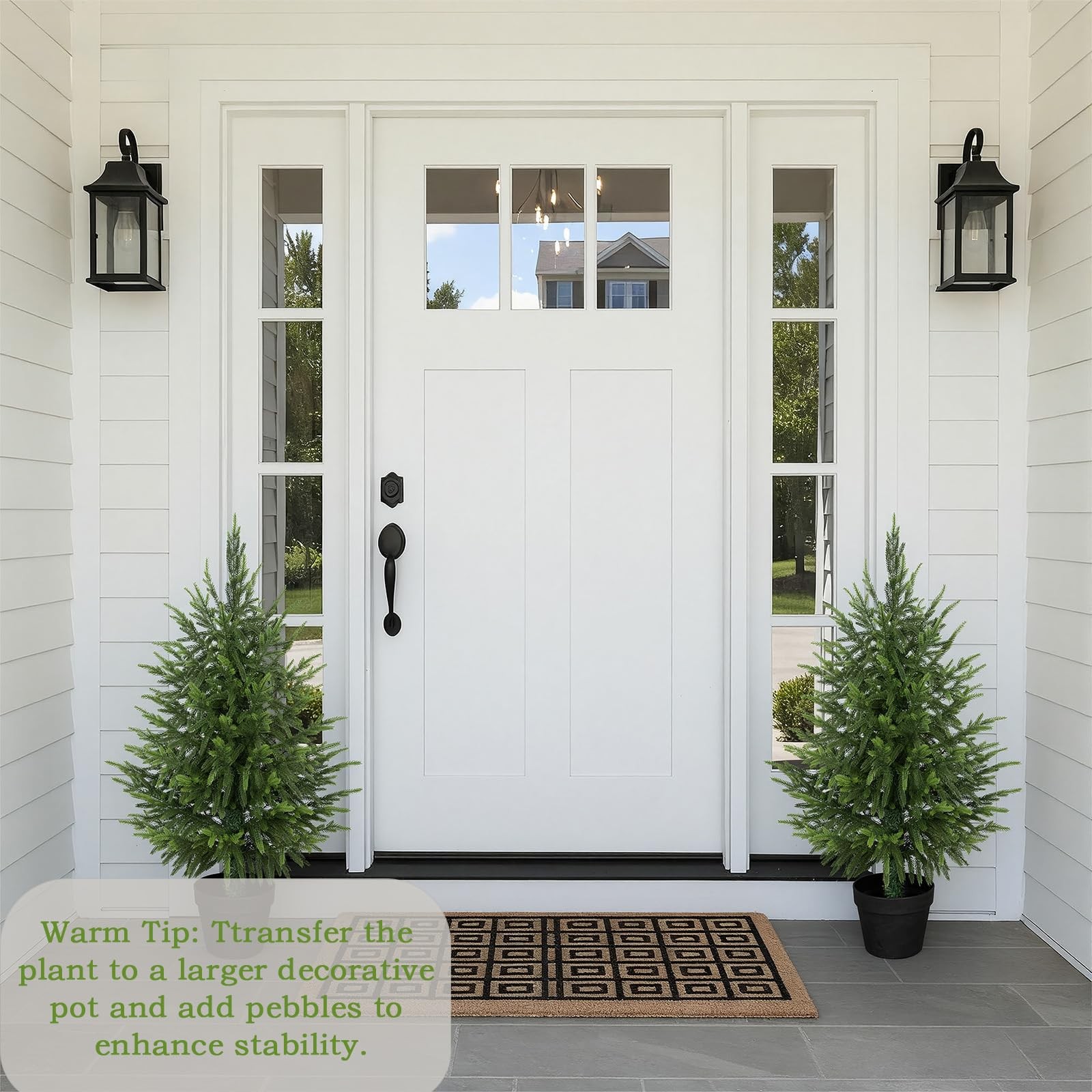 3ft Artificial Norfolk Pine Christmas Tree for Outdoor, 37in Real Touch Faux …