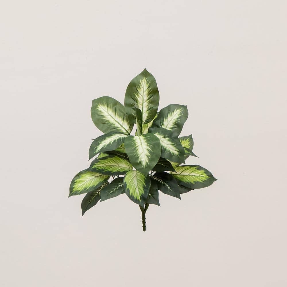 Nearly Natural 20 in. Artificial Golden Dieffenbachia Plant – Set of 6