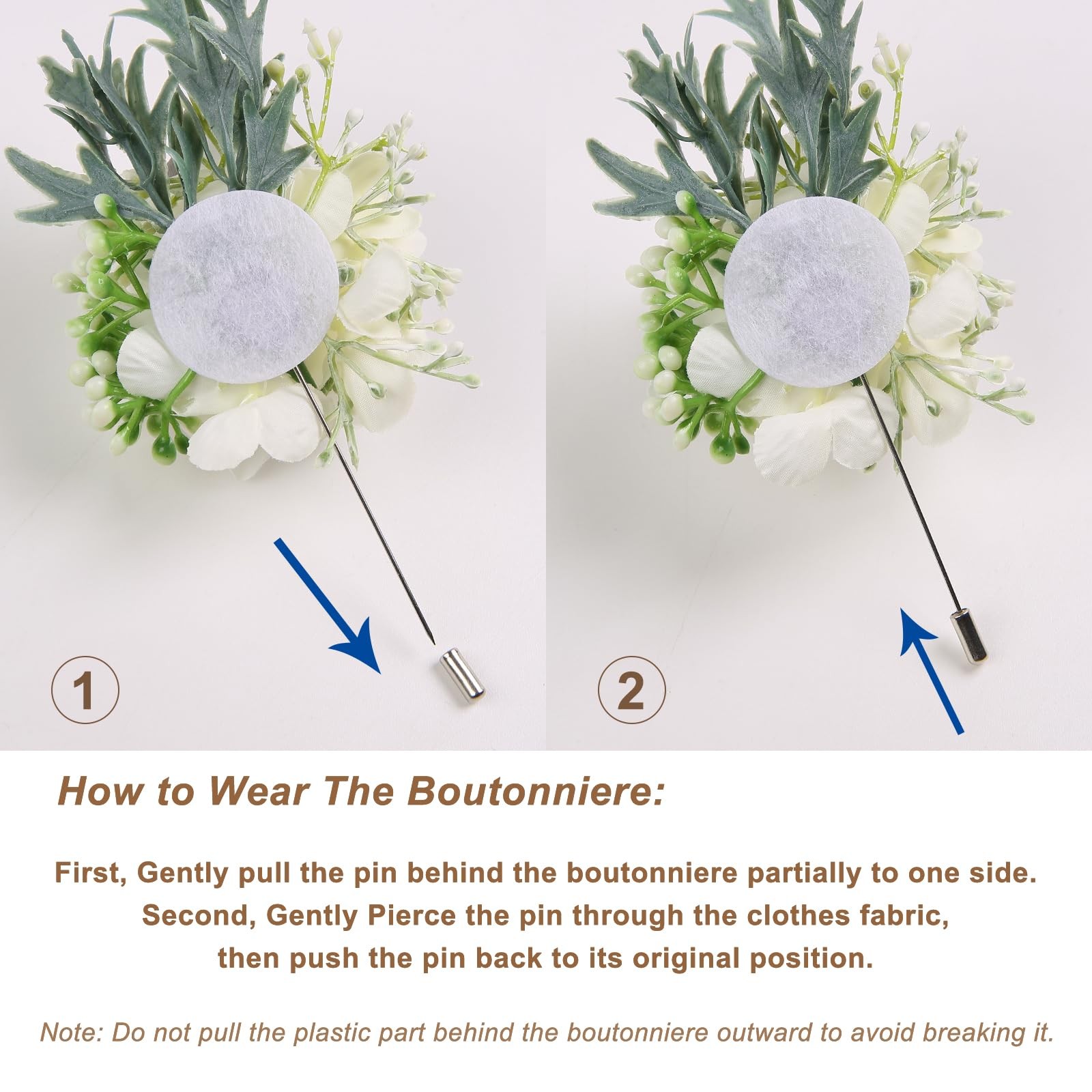 Champagne Prom Corsage and Boutonniere Set Artificial Silk Rose
