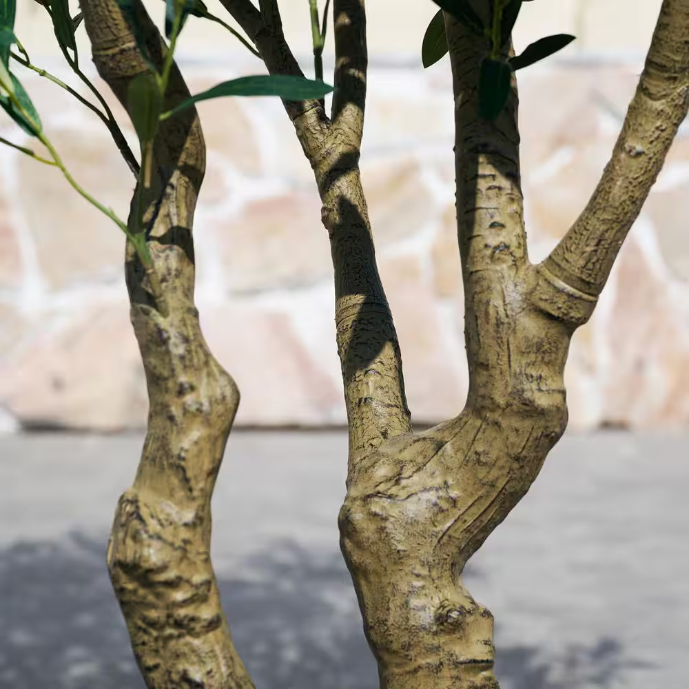 8 Ft. Artificial Olive Tree-Faux Silk Plant Fake Tree for Home Office Decor Indo