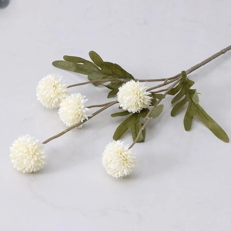 1PC Orange Artificial Chrysanthemum Flower Stem Mini Home Table Wedding Decor