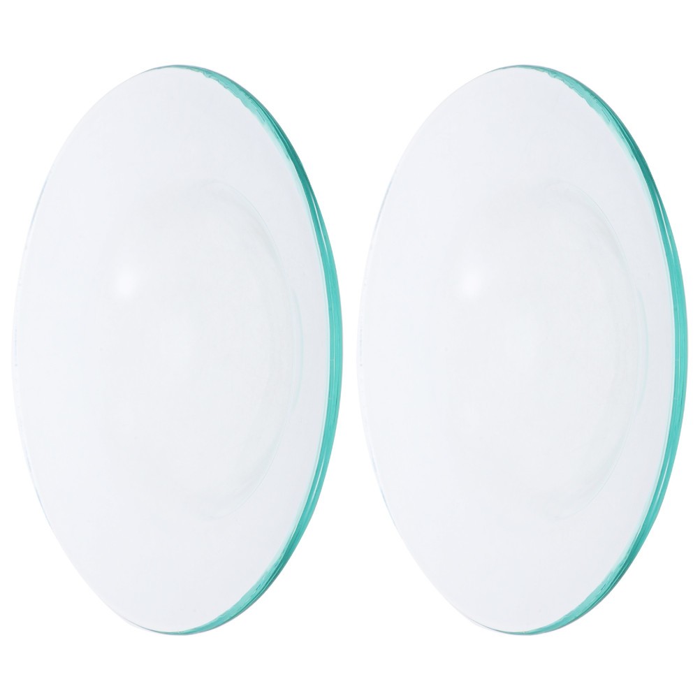 2Pcs Transparent Glass Wax Melt Warmer Dish Plates Reusable and Heat Resistant