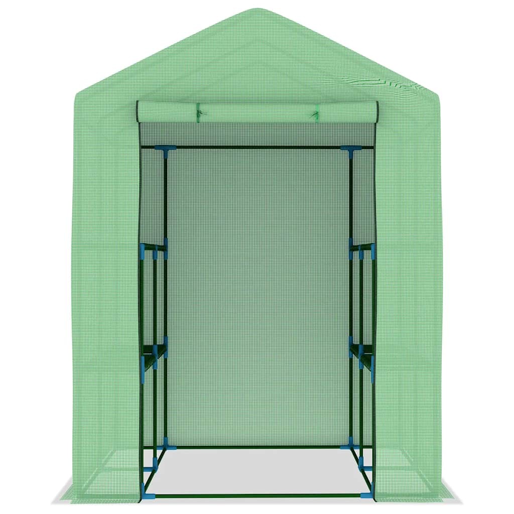 Greenhouse Grow House for Plant Growing Green House with Shelves Steel vidaXL