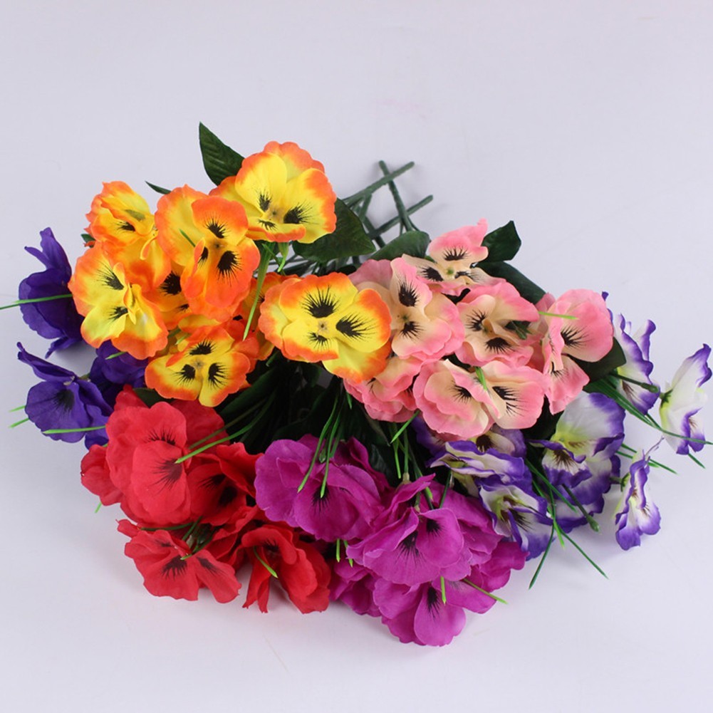 Artificial Pansy Flowers with Bright Colors for Beautiful Arrangements