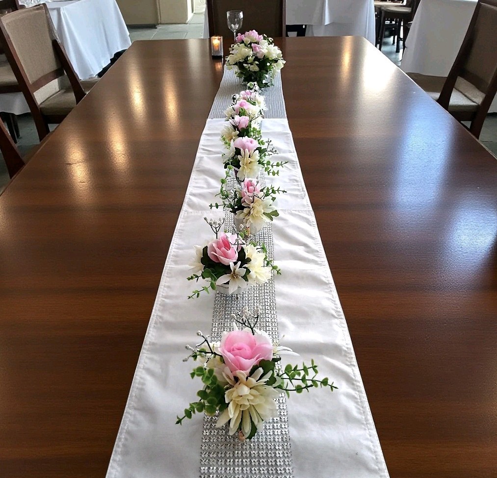 Tea Party Pink Rose Chrysanthem Silk Floral Arrangement Bridal Birthday POP-IN
